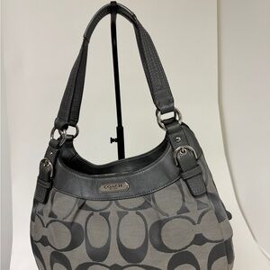Coach SoHo purse Gray Charcoal Signature Shoulder Bag